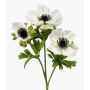 Fake windflower RUBINA, white, 22"/55 cm