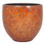 Ceramic flower pot ELIEL, speckled, orange-yellow, 11"/28cm, Ø11"/28cm