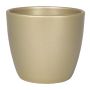 Ceramic flower pot TEHERAN BASAR, gold matt, 8"/19,5cm, Ø9"/22,5cm