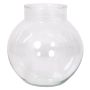Glass flower vase GASPAR, clear, 8"/20cm, Ø7.5"/19cm