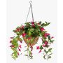 Artificial hanging basket, fuchsia, crossdoor, pink, 28"/70cm