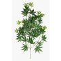 Artificial Japanese Maple Branch ALETTO, flame-retardant, green, 28"/70cm