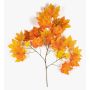 Artificial maple branch SILVO, flame-retardant, orange-yellow, 80cm