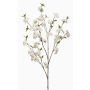 Artificial branch, ornamental cherry VERIANO with blossoms, white, 120cm