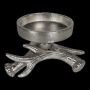 Aluminium Antler Candle holder LIBUSCHA, silver, 8cm, Ø14cm