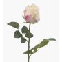 Artificial rose DIXLEN, white-pink, 70 cm, Ø7 cm