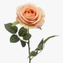 Artificial rose BRUNETTE, peach, 28"/70cm, Ø4.3"/11cm