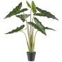 Artificial plant Alocasia Sanderiana NARLO, decorative pot, green, 3ft/100cm