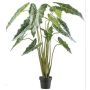 Artificial plant Alocasia Sanderiana NARLO, decorative pot, green, 5ft/160cm