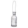ANANKE glass bottle with grooves, handle, clear, 19cm, Ø7.4cm