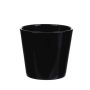 Flowerpot made of ceramic GIENAH, black, 4.9"/12,5cm, Ø5.3"/13,5cm