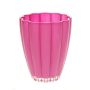 Decorative glass vase BEA, pink, 6.7"/17cm, Ø5.5"/14cm