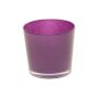 Plant pot ALENA, glass, dark purple, 4.9"/12,5cm, Ø5.2"/13,3cm
