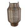Iron Lantern EMANUELE, with handle, bronze, 48cm, Ø28cm