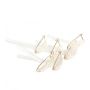 SAMENA wedding brooches with plastic backing, 50 pieces, clear, 5 x 2.5 cm