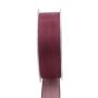 Organza ribbon OSNA, burgundy, 82ft/25m, 25mm