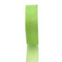 Organza ribbon OSNA, lime green, 164ft/50m, 10mm