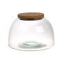Candy jar MARENO, cork lid, clear, 5.7"/14,5cm, Ø9"/24cm