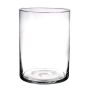 Flower vase SANYA AIR, glass, cylinder, clear, 10"/25cm, Ø7"/18cm