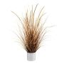 Artificial sedge grass WARTO in melamine pot, panicles, brown-beige, 30"/75cm