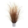 Artificial sedge grass WARTO in melamine pot, panicles, brown-beige, 3ft/95cm
