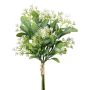 FERKAN decorative bundle of orange rue with flowers, white, 40cm
