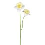 Artificial flower Daffodil FULKO, white-light yellow, 22"/55cm