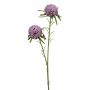 Artificial pompom dahlia branch SNURK, purple, 18"/45cm