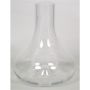Stem flower vase TELMA made of glass, clear, 9"/22cm, Ø7.5"/19cm
