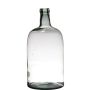 Decorative bottle NIRAN, glass, recycled, clear-green, 16"/40cm, Ø7.5"/19cm