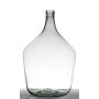 Balloon vase JENSON, glass, recycled, clear-green, 20"/50cm, Ø13"/34cm, 25L