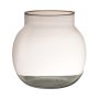 Vase for flowers GANJA, glass, recycled, clear, 9"/23cm, Ø9"/23cm