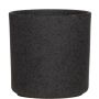 Planter ARAYA, ceramic, speckled, black, 6"/15cm, Ø6"/15cm