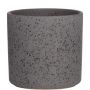 Planter ARAYA, ceramic, speckled, black, 4"/10cm, Ø4"/10cm