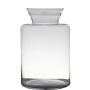 Decorative vase FAHSAI made of glass, clear, 15"/37cm, Ø9"/24cm