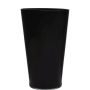 Decorative vase conical ANNA EARTH made of glass, black, 16"/40cm, Ø10"/25cm
