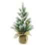 Artificial Christmas tree PORI, frosted, jute sack natural, 30cm, Ø15cm