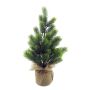 Artificial Christmas tree PORI, jute sack natural, 30cm, Ø15cm