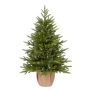 Artificial fir tree VANTAA, jute sack, 35"/90cm, Ø26"/65cm