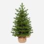 Artificial Christmas tree NAANTALI, jute sack, 60cm, Ø40cm