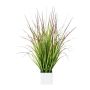 Artificial grass Cogongrass SANZA in decorative pot, green-red, 30"/75cm