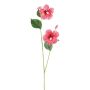 Decorative hibiscus branch SMOHLE, coral, 4ft/110cm