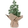 Decorative tree Larch ARKY in jute bag, frosted, 8"/21cm