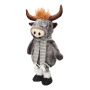 Plush Dekotier Bull STADEN, standing, grey, 20x13x46cm