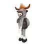 Plush Dekotier Bull STADEN, standing, grey, 25x19x67cm