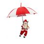 Hanging Santa Claus SISSON with Schirm, LEDs, red-white, 77cm, Ø70cm