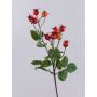 Decorative potato rose branch LOPUNY with rose hips, orange, 28"/70cm