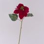 Artificial velvet poinsettia LIBASSE, red, 45cm