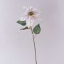 Artificial velvet poinsettia LIBASSE, white-pink, 65cm