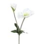 Plastic Christmas rose TRUNDA, white, 18"/45cm